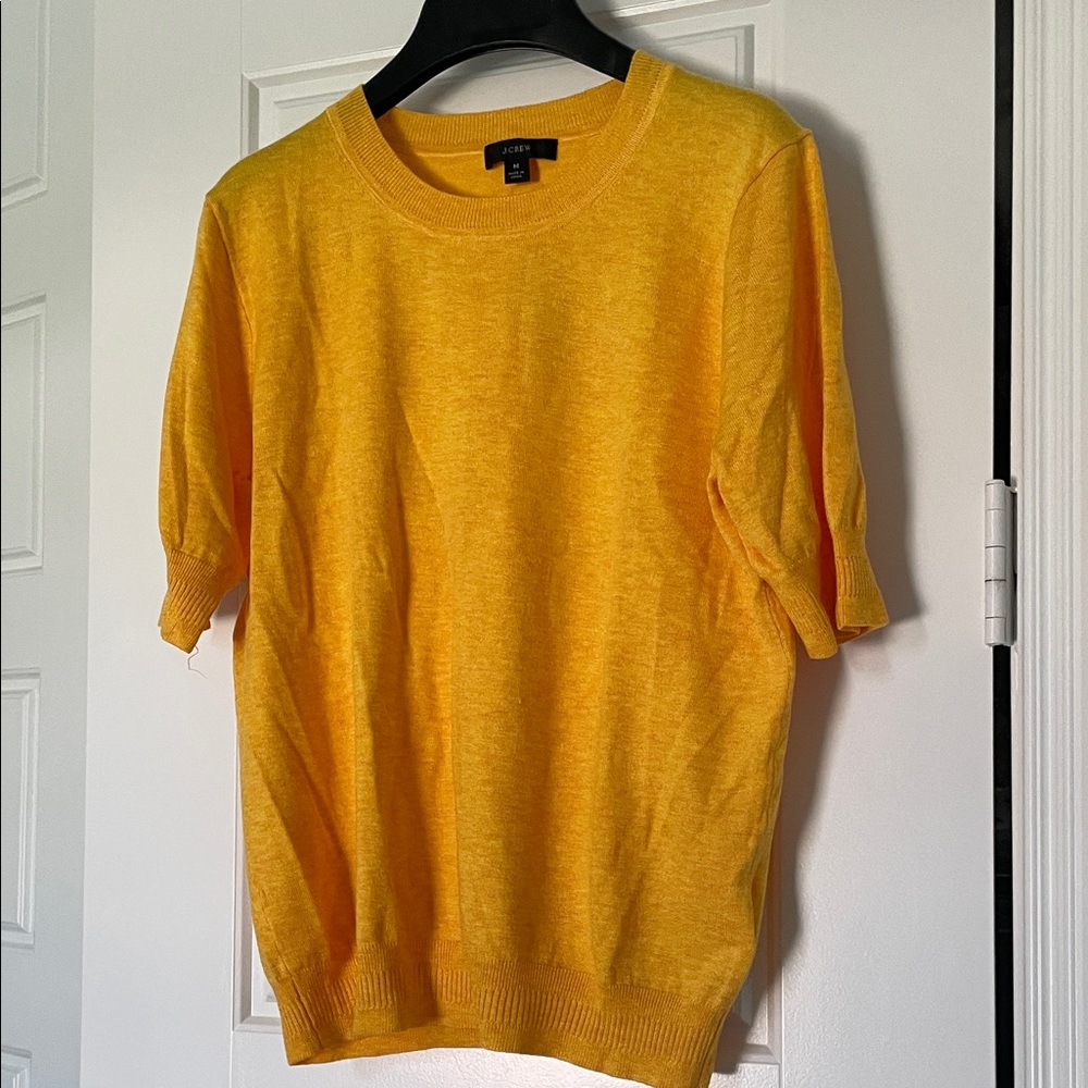 J. Crew Women's Bright Yellow Crewneck Sweater